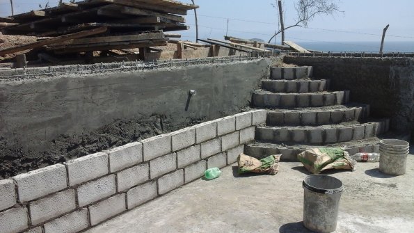 Steps and Seat in Pool